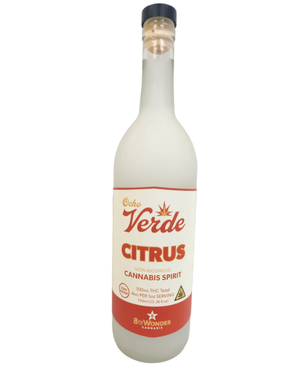 Ocho Verde Citrus - Hemp Derived THC Cannabis Spirit (750mL)