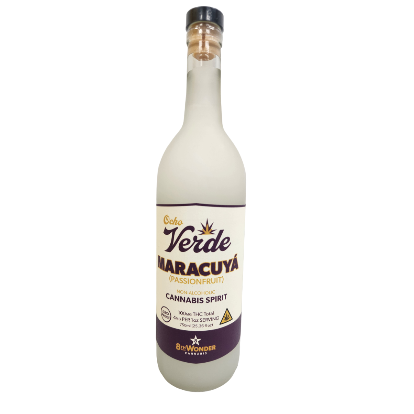 Ocho Verde Maracuya (Passionfruit) – Hemp-Derived THC Cannabis Spirit (750mL)