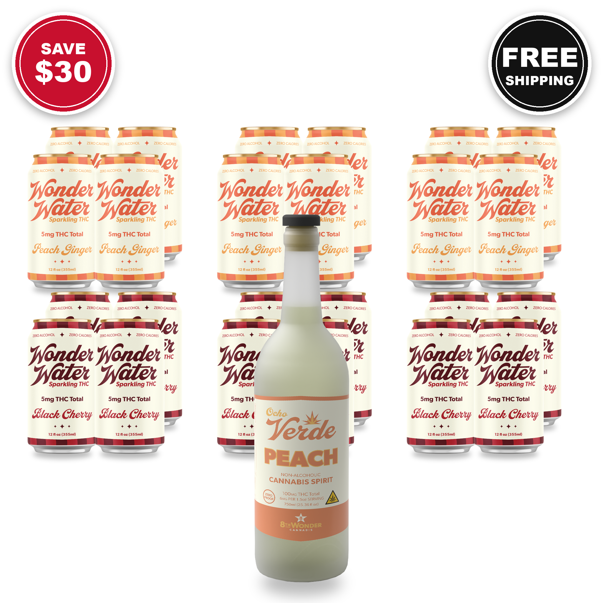 BUNDLE 24 CASE + OCHO Peach