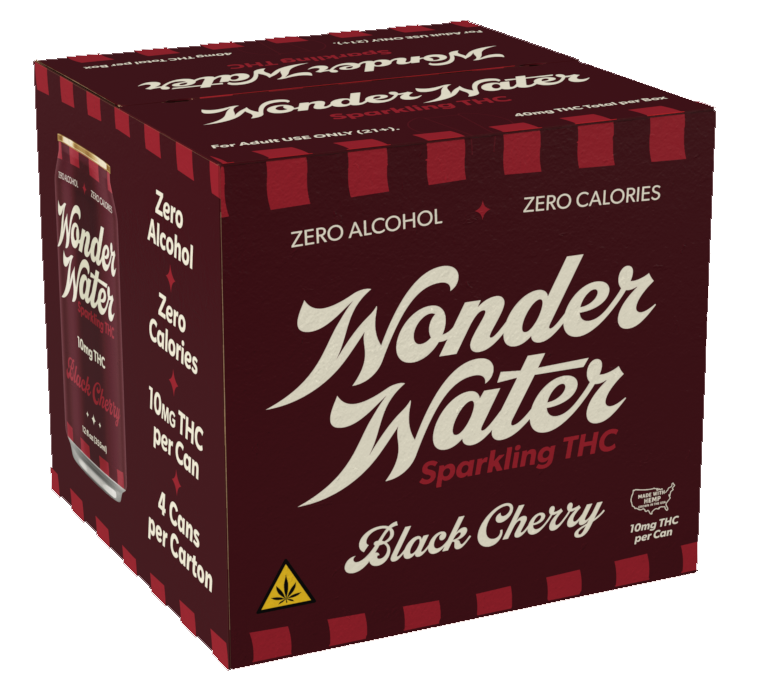 Wonder Water Black Cherry THC Seltzer - 10mg Can (4-Pack)