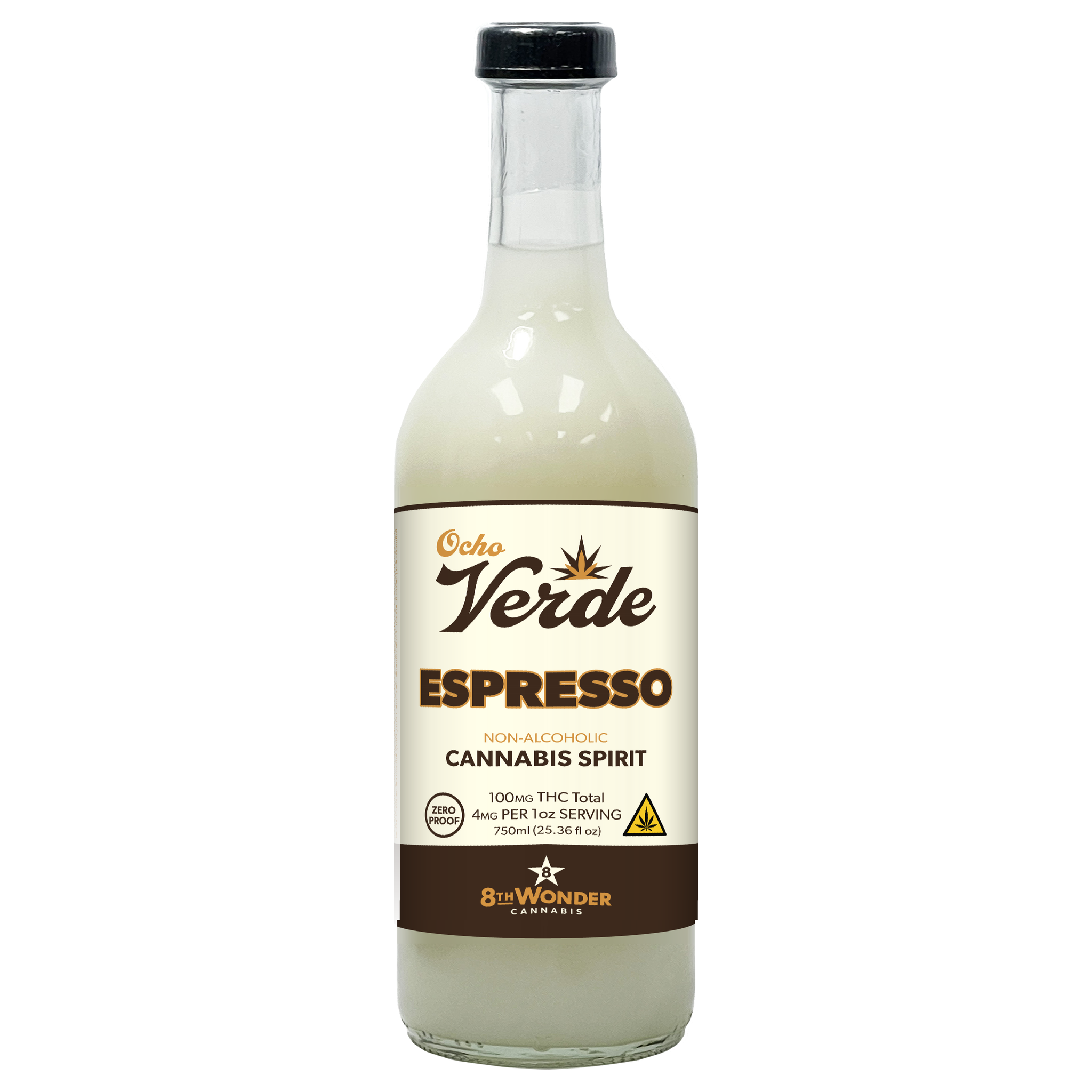 Ocho Verde Espresso – Hemp-Derived THC Cannabis Spirit (750mL)